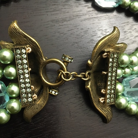 Heidi Daus Facetted Aqua Glass & Pearls Necklace - Picture 12 of 13